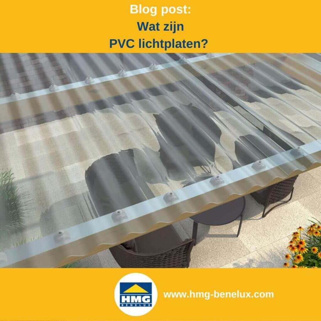 Transparante PVC lichtpanelen op terrassen, beschermen meubels tegen weersinvloeden, met schaduw en planten.