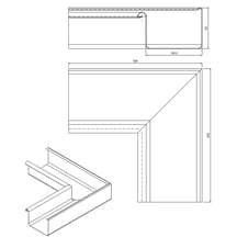 Goot binnenhoek 90° | Staal | Ø 125 mm | 9005 - Gitzwart #2