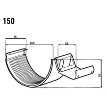 Goot verbindingsstuk met rubber | Staal | Ø 150 mm | 8004 - Koperbruin #2