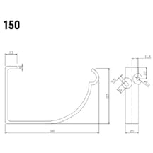 Gootbeugel | Staal | Ø 150 mm | 9007 - Grijs aluminiumkleurig #2