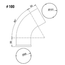 Regenpijp bocht | Staal | Ø 100 mm | 9007 - Grijs aluminiumkleurig #2