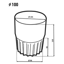 Regenpijp verbindingsstuk | Staal | Ø 100 mm | 9007 - Grijs aluminiumkleurig #2