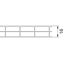 Polycarbonaat kanaalplaat | 16 mm | Breedte 980 mm | Helder | Blueline | 2500 mm #12