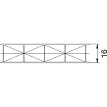 Polycarbonaat kanaalplaat | 16 mm | Breedte 980 mm | Grafiet | Extra sterk | 2000 mm #3