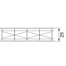 Polycarbonaat kanaalplaat | 25 mm | Breedte 980 mm | Helder | Extra sterk | 3500 mm #7