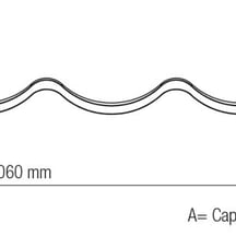 Dakpanplaat 2/1060 | Anti-Drup 1000 g/m² | Aluminium 0,70 mm | 25 µm Polyester | 6005 - Mosgroen #8