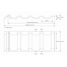 Dakpanplaat EUROPA | Anti-Drup 700 g/m² | Staal 0,63 mm | 25 µm Polyester | 1015 - Licht ivoorkleurig #7