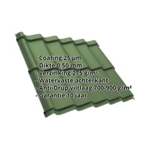 Dakpanplaat Szafir 350/15 | Anti-Drup 700 g/m² | Staal 0,50 mm | 25 µm Polyester | 6005 - Resedagroen #2
