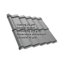Dakpanplaat Szafir 350/15 | Staal 0,50 mm | 25 µm Polyester | 9007 - Grijs aluminiumkleurig #2