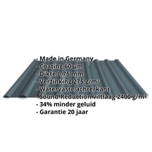 Damwandplaat 20/1100 | Dak | Anti-Drup 1000 g/m² | Staal 0,75 mm | 60 µm Puramid | 7016 - Antracietgrijs #2