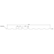 Damwandplaat 20/1100 | Dak | Anti-Drup 1000 g/m² | Staal 0,75 mm | 60 µm Puramid | 7016 - Antracietgrijs #10