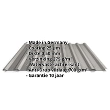 Damwandplaat 20/1100 | Dak | Anti-Drup 700 g/m² | Staal 0,50 mm | 25 µm Polyester | 9007 - Grijs aluminiumkleurig #2