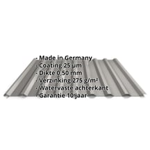 Damwandplaat 20/1100 | Dak | Staal 0,50 mm | 25 µm Polyester | 9007 - Grijs aluminiumkleurig #2