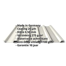 Damwandplaat 35/207 | Dak | Anti-Drup 1000 g/m² | Staal 0,50 mm | 25 µm Polyester | 9010 - Zuiverwit #2