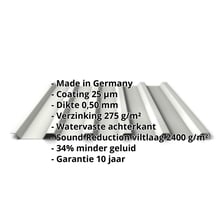 Damwandplaat 35/207 | Dak | Anti-Drup 1000 g/m² | Staal 0,50 mm | 25 µm Polyester | 9002 - Grijswit #2