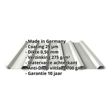 Damwandplaat 35/207 | Dak | Anti-Drup 700 g/m² | Staal 0,50 mm | 25 µm Polyester | 9002 - Grijswit #2