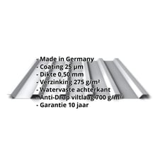 Damwandplaat 35/207 | Dak | Anti-Drup 700 g/m² | Staal 0,50 mm | 25 µm Polyester | 9006 - Zilver-Metallic #2