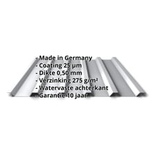 Damwandplaat 35/207 | Dak | Staal 0,50 mm | 25 µm Polyester | 9006 - Zilver-Metallic #2
