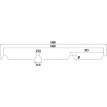 Damwandplaat 45/333 | Dak | Anti-Drup 1000 g/m² | Staal 0,50 mm | 25 µm Polyester | 7035 - Lichtgrijs #9