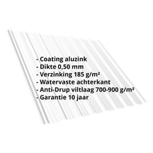 Damwandplaat T18DR | Dak | Anti-Drup 700 g/m² | Staal 0,50 mm | Aluzink | Zilvergrijs #2