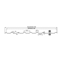 Damwandplaat T18DR | Dak | Staal 0,50 mm | 25 µm Polyester | 028 - Kersrood #5