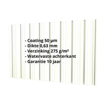 Damwandplaat T18DR | Gevel | Staal 0,63 mm | 50 µm PURLAK® | 9002 - Grijswit #2