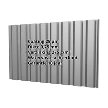 Damwandplaat T20M | Gevel | Staal 0,75 mm | 25 µm Polyester | 9007 - Grijs aluminiumkleurig #2
