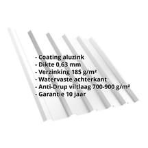 Damwandplaat T35/207M | Dak | Anti-Drup 700 g/m² | Staal 0,63 mm | Aluzink | Zilvergrijs #2