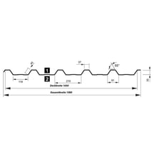 Damwandplaat T35DR | Dak | Anti-Drup 700 g/m² | Staal 0,63 mm | 200 µm HPS Ultra® | 7040 - Venstergrijs #7