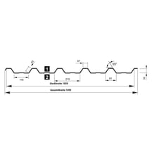 Damwandplaat T35DR | Dak | Anti-Drup 700 g/m² | Staal 0,50 mm | 25 µm Polyester | 9005 - Gitzwart #9