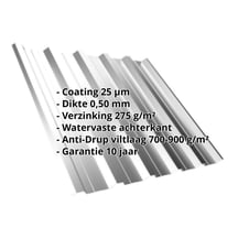 Damwandplaat T35DR | Dak | Anti-Drup 700 g/m² | Staal 0,50 mm | 25 µm Polyester | 9006 - Zilver-Metallic #2
