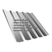 Damwandplaat T35DR | Dak | Staal 0,50 mm | 25 µm Polyester | 9007 - Grijs aluminiumkleurig #2