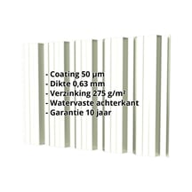 Damwandplaat T35DR | Gevel | Staal 0,63 mm | 50 µm PURLAK® | 9002 - Grijswit #2