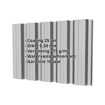 Damwandplaat T35DR | Gevel | Staal 0,50 mm | 25 µm Polyester | 9006 - Zilver-Metallic #2