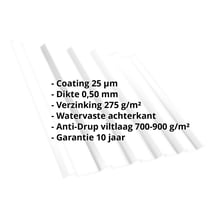 Damwandplaat T35M | Dak | Anti-Drup 700 g/m² | Staal 0,50 mm | 25 µm Polyester | 9010 - Zuiverwit #2