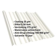 Damwandplaat T45/333M | Dak | Anti-Drup 700 g/m² | Staal 0,50 mm | 25 µm Polyester | 9010 - Zuiverwit #2