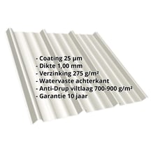 Damwandplaat T45/333M | Dak | Anti-Drup 700 g/m² | Staal 1,00 mm | 25 µm Polyester | 9002 - Grijswit #2