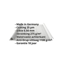 Felsplaat 33/500-LR | Dak | Anti-Drup 1000 g/m² | Staal 0,50 mm | 25 µm Polyester | 9006 - Zilver-Metallic #2