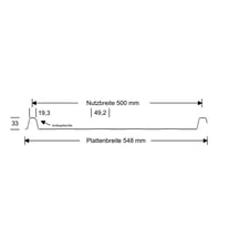 Felsplaat 33/500-LR | Dak | Anti-Drup 1000 g/m² | Staal 0,75 mm | 60 µm Puramid | 7016 - Antracietgrijs #11