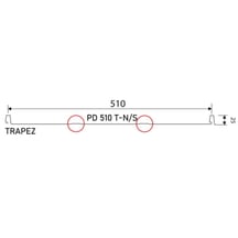 Felsplaat PD-510-S | Damwand | Anti-Drup 700 g/m² | Staal 0,50 mm | 35 µm mattpolyester | 028 - Kersrood #3