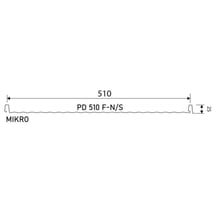 Felsplaat PD-510-S | Damwand | Anti-Drup 700 g/m² | Staal 0,50 mm | 25 µm Polyester | 8012 - Roodbruin #3