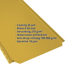 Felsplaat PD-510-S | Nano | Anti-Drup 700 g/m² | Staal 0,50 mm | 25 µm Polyester | 1021 - Koolzaadgeel #2