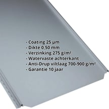 Felsplaat PD-510-S | Vlak | Anti-Drup 700 g/m² | Staal 0,50 mm | 25 µm Polyester | 7000 - Pelsgrijs #2