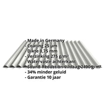 Golfplaat 18/1064 | Dak | Anti-Drup 1000 g/m² | Staal 0,75 mm | 25 µm Polyester | 9002 - Grijswit #2
