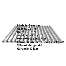 Golfplaat 18/1064 | Dak | Anti-Drup 1000 g/m² | Staal 0,75 mm | 25 µm Polyester | 9006 - Zilver-Metallic #2