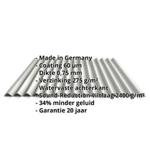 Golfplaat 18/1064 | Dak | Anti-Drup 1000 g/m² | Staal 0,75 mm | 60 µm Puramid | 9002 - Grijswit #2