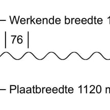 Golfplaat 18/1064 | Dak | Anti-Drup 1000 g/m² | Aluminium 0,70 mm | 25 µm Polyester | 6005 - Mosgroen #8