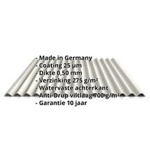 Golfplaat 18/1064 | Dak | Anti-Drup 700 g/m² | Staal 0,50 mm | 25 µm Polyester | 9010 - Zuiverwit #2