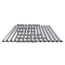 Golfplaat 18/1064 | Dak | Staal 0,50 mm | 25 µm Polyester | 9006 - Zilver-Metallic #2