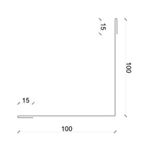 Binnenhoek | 100 x 100 x 2000 mm | Staal 0,50 mm | 25 µm Polyester | Houtlook - Eiken #3